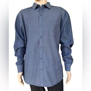 Tommy Bahama Men's Blue Patterned Shirt